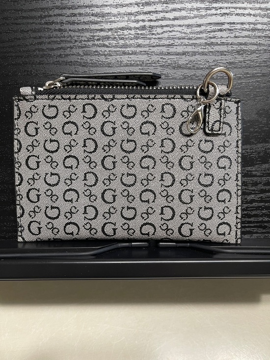 Guess Black & Gray Zip Card Case - Picture 3 of 5